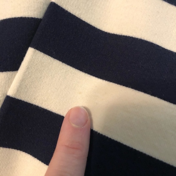 Tory Burch Augusta Fitted Striped Dress Nautical Size Small - Picture 13 of 14